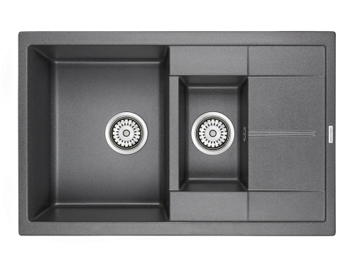 Кухонная мойка Paulmark FLUGEN 60/1,5 PM237850-DG 80х50 цвет серый